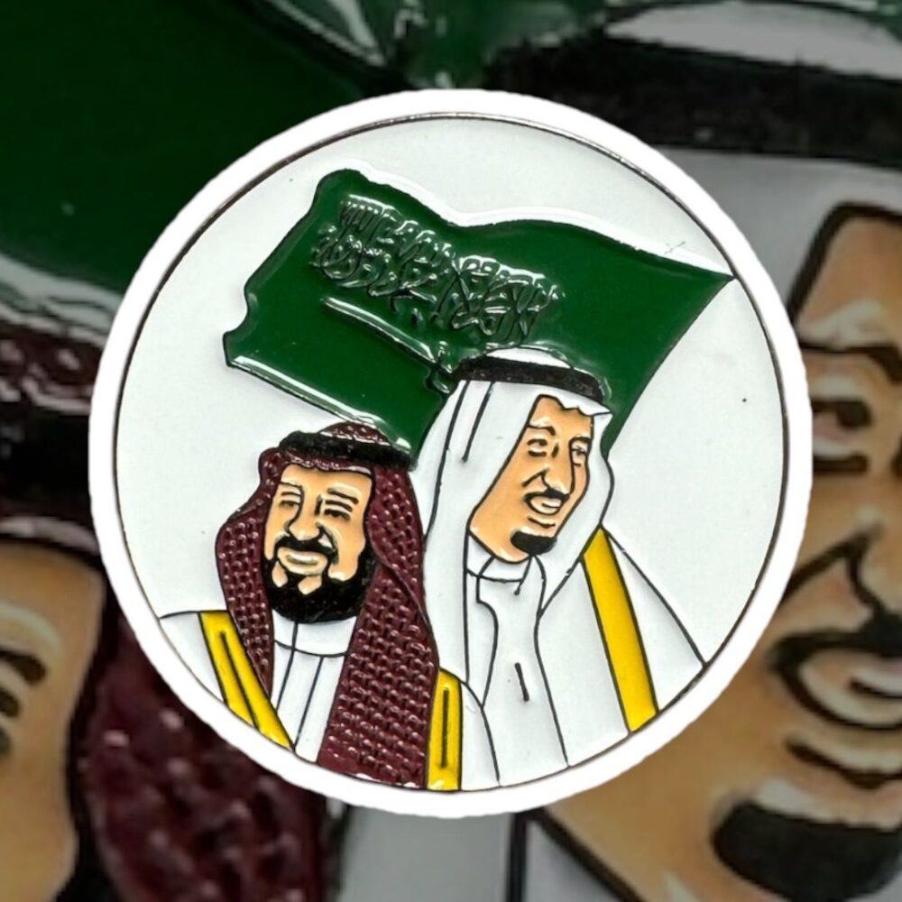 شارة تجمع الملك سلمان مع ولي العهد الامير محمد بن سلمان